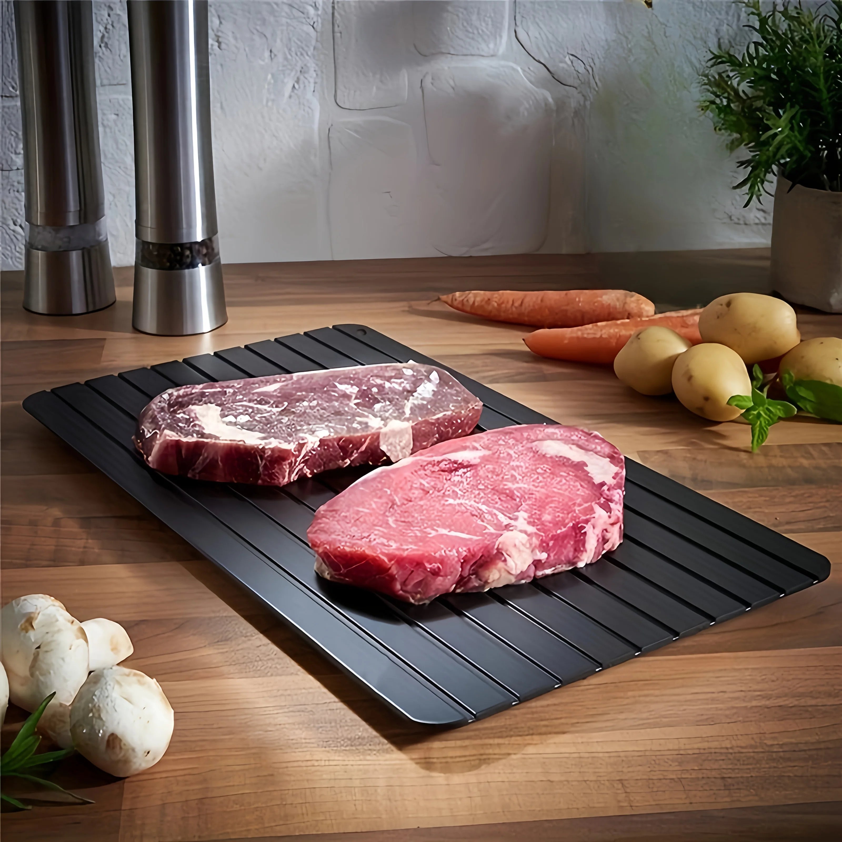 Rapid Defrosting Tray – Thaws Frozen Meat 3x Faster, No Electricity Needed