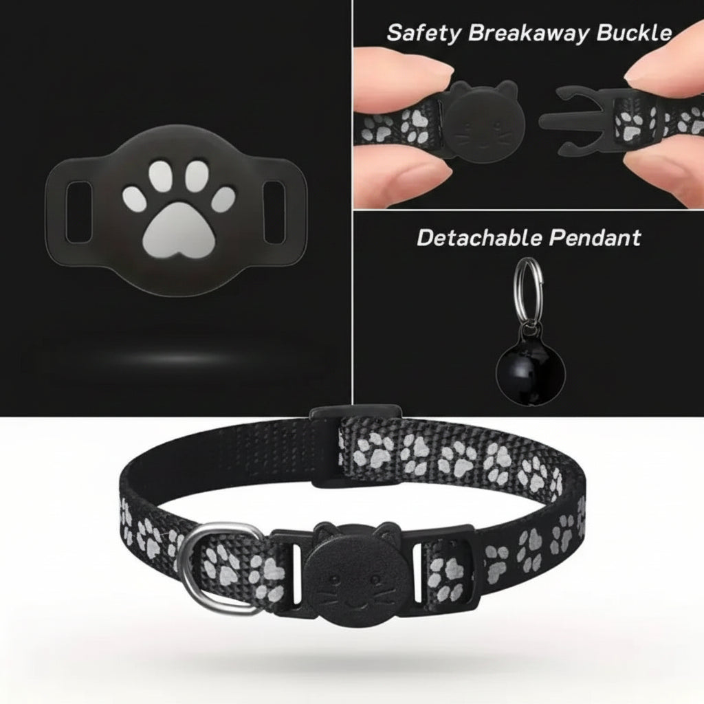 Smart GPS Tracker Collar for Cats — Real-Time Tracking & Safety Reflective