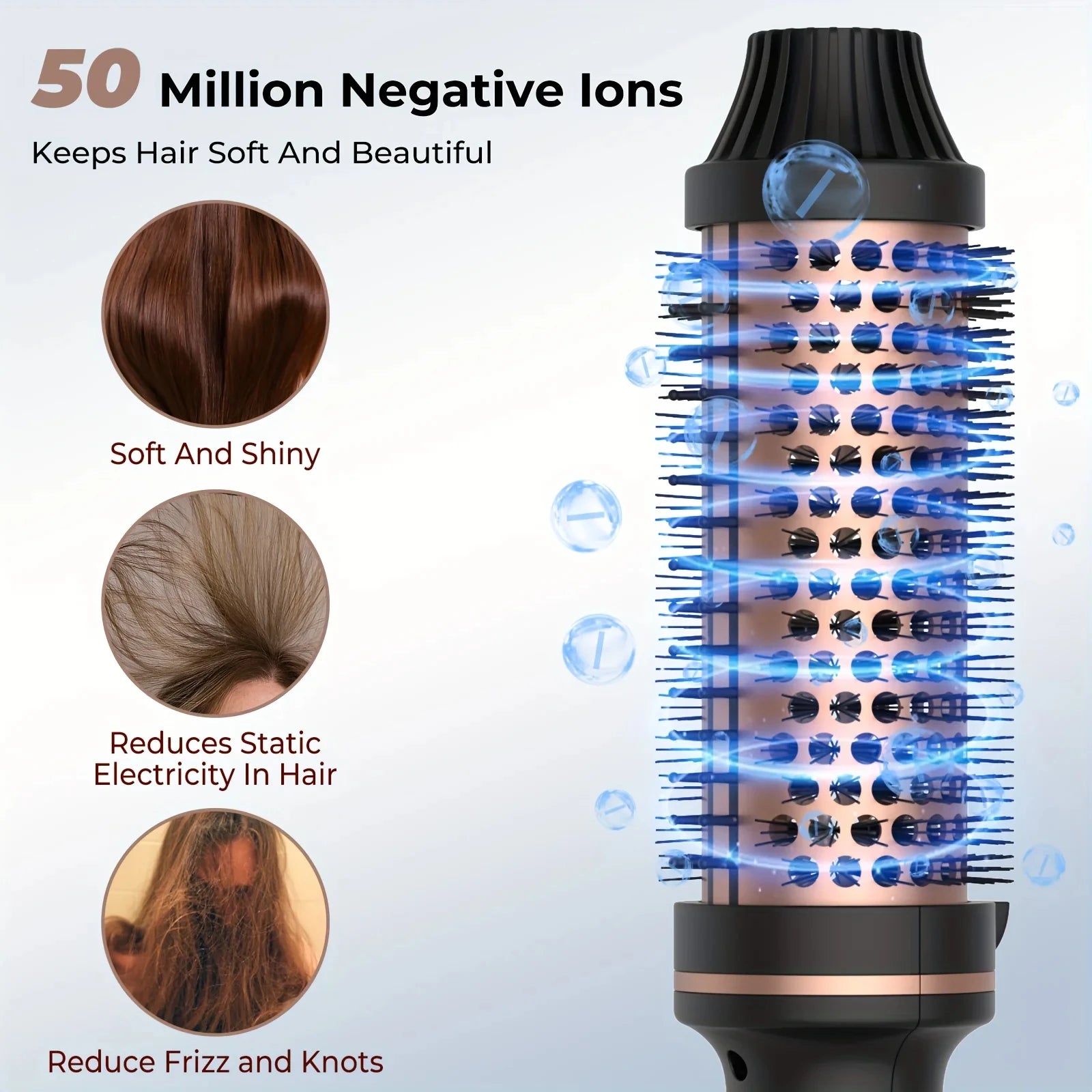 2-in-1 Hair Curler & Straightener Brush – 10 Heat Settings, Anti-Scald & 360° Swivel Cord