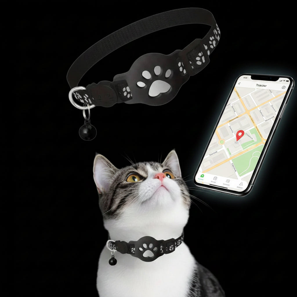 Smart GPS Tracker Collar for Cats — Real-Time Tracking & Safety Reflective