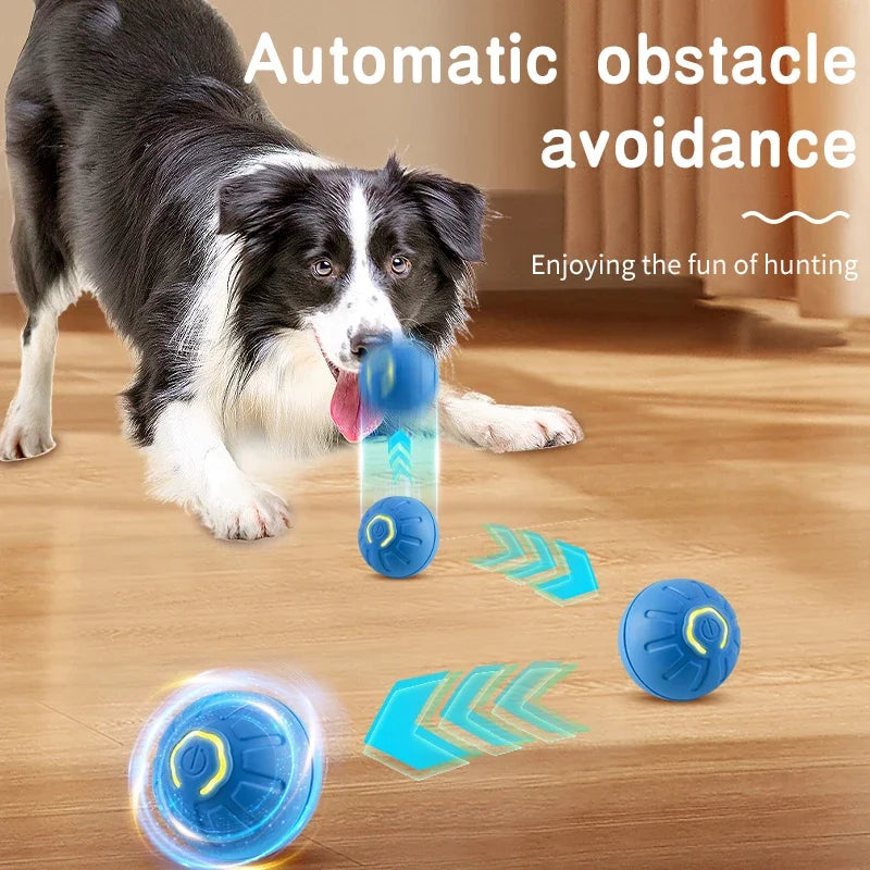 Self-Moving Dog Toy Ball – Auto-Bouncing, LED Light & USB Rechargeable