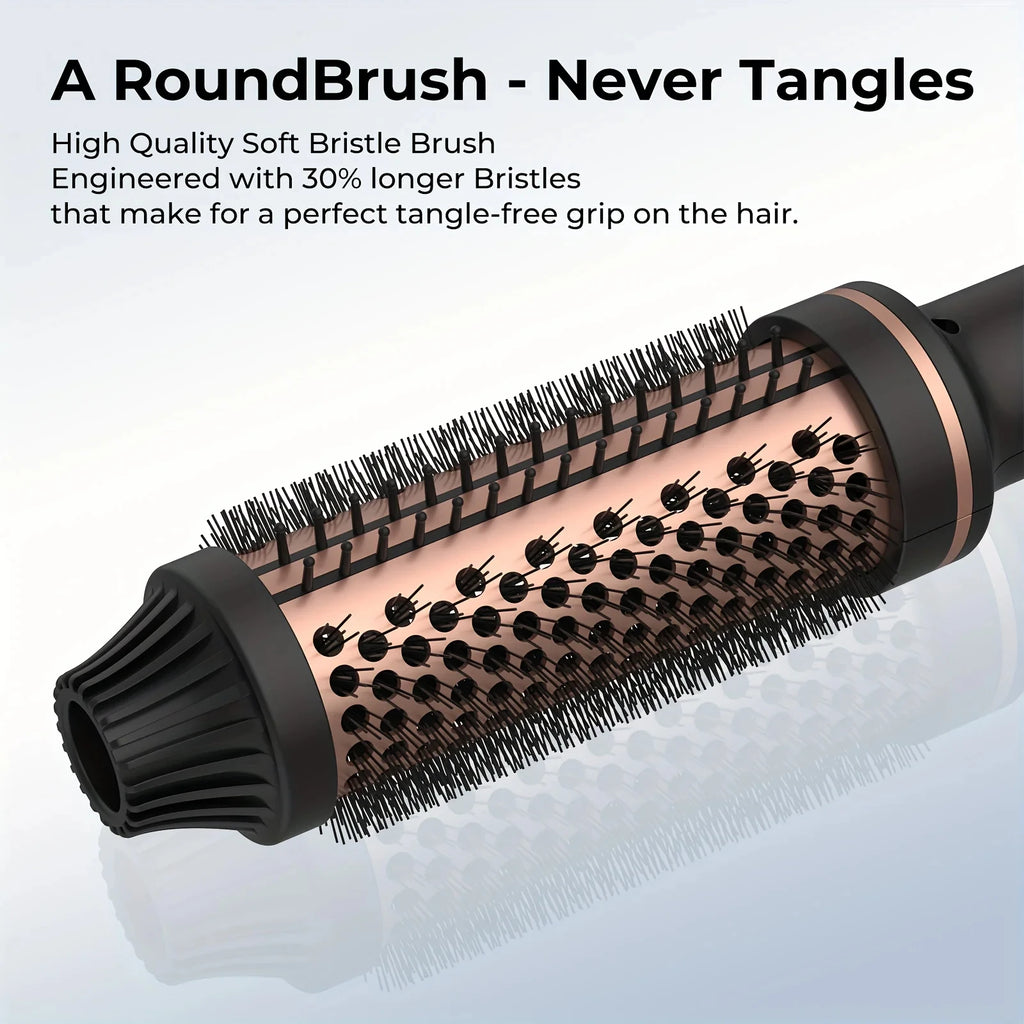 2-in-1 Hair Curler & Straightener Brush – 10 Heat Settings, Anti-Scald & 360° Swivel Cord