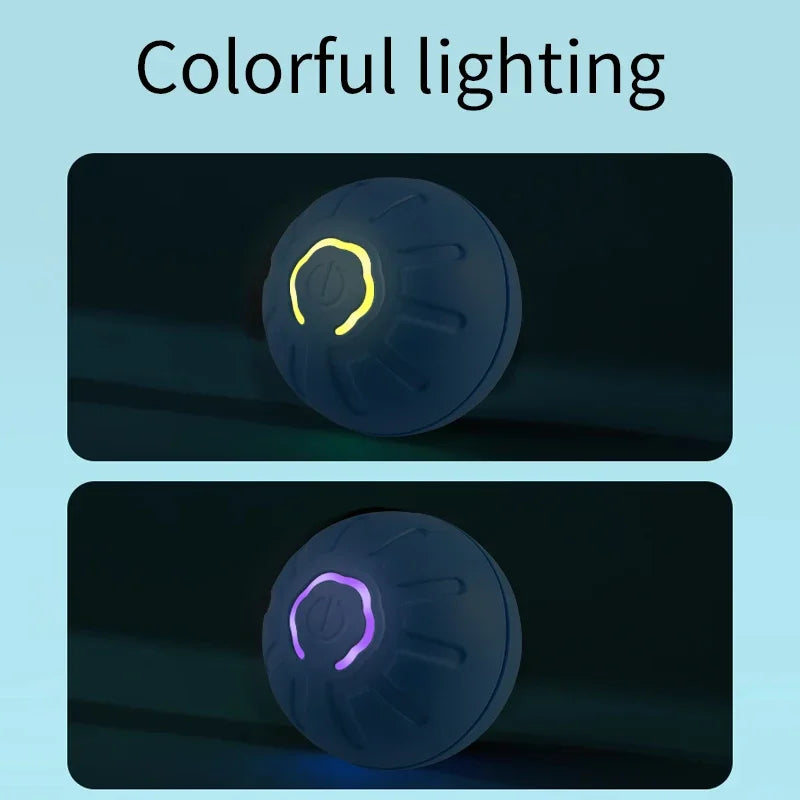 Self-Moving Dog Toy Ball – Auto-Bouncing, LED Light & USB Rechargeable