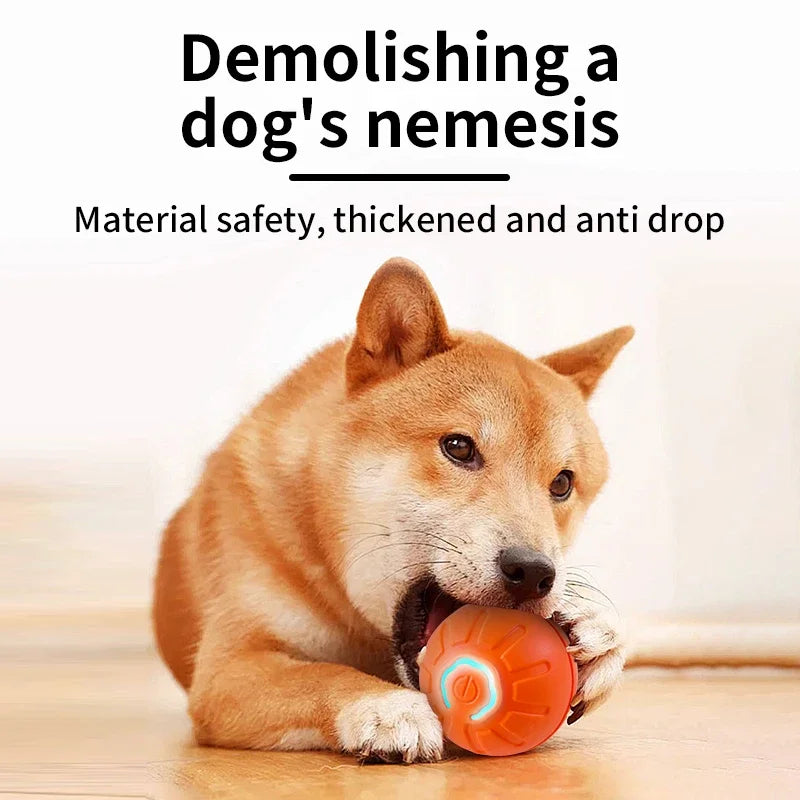 Self-Moving Dog Toy Ball – Auto-Bouncing, LED Light & USB Rechargeable