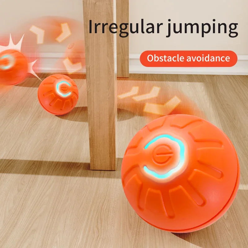 Self-Moving Dog Toy Ball – Auto-Bouncing, LED Light & USB Rechargeable