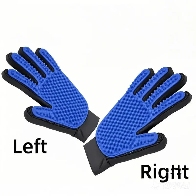 Silicone Pet Grooming & Deshedding Glove – Gentle Massage Brush for Dogs & Cats